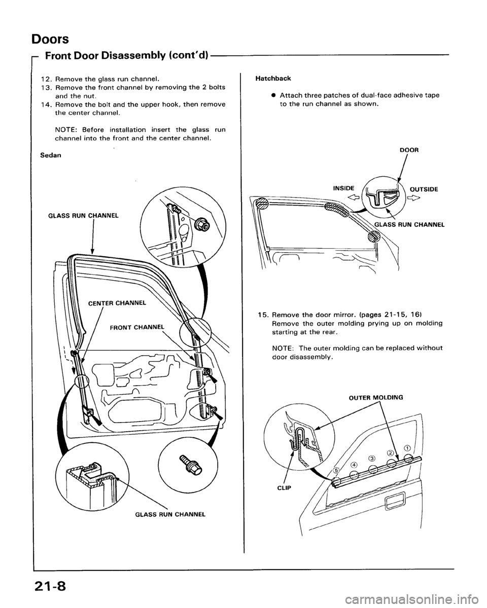 HONDA ACCORD 1986 CA / 3.G Workshop Manual 