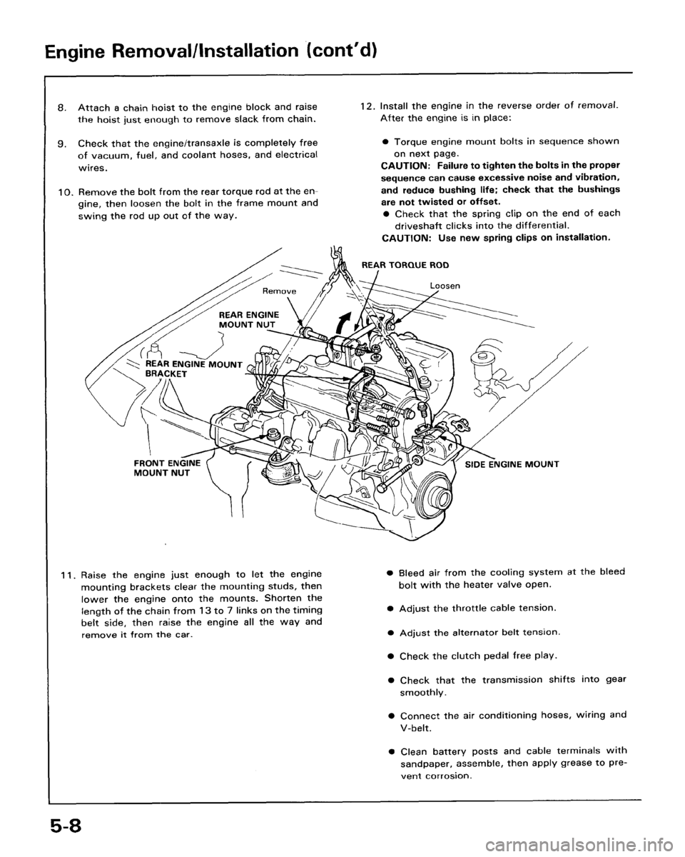 HONDA ACCORD 1986 CA / 3.G Workshop Manual 