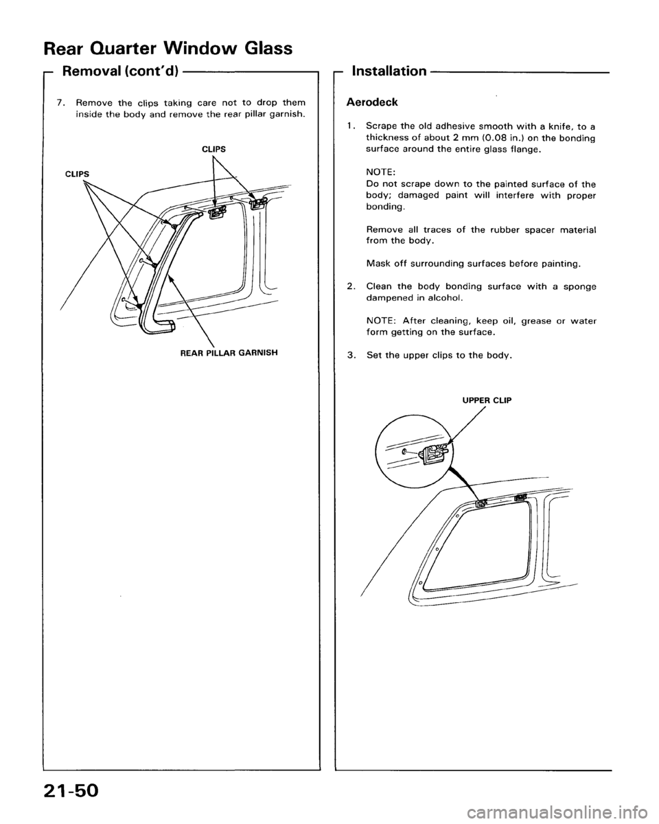 HONDA ACCORD 1986 CA / 3.G Workshop Manual 