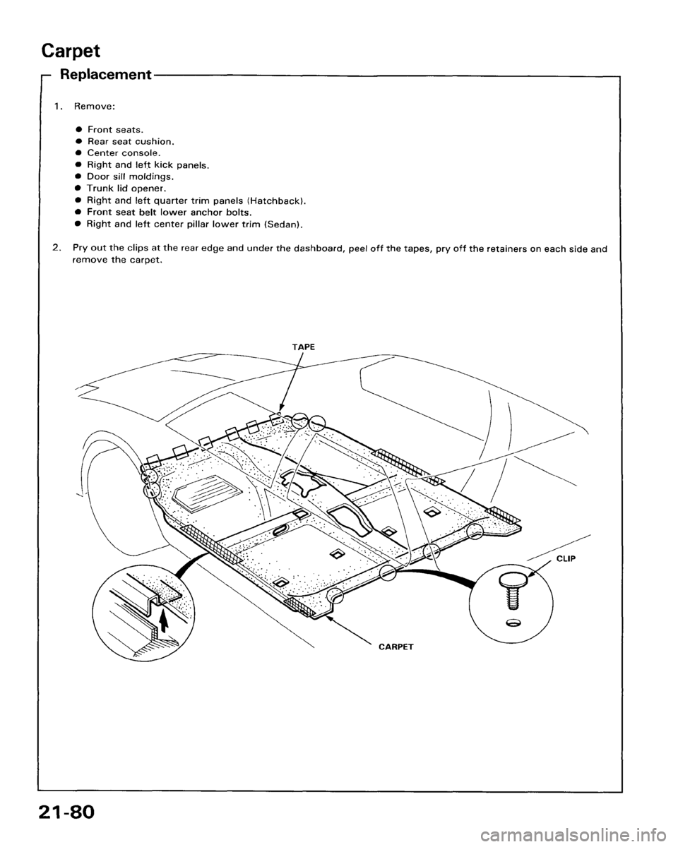 HONDA ACCORD 1986 CA / 3.G Workshop Manual 