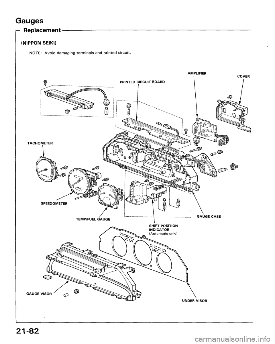 HONDA ACCORD 1986 CA / 3.G Workshop Manual 