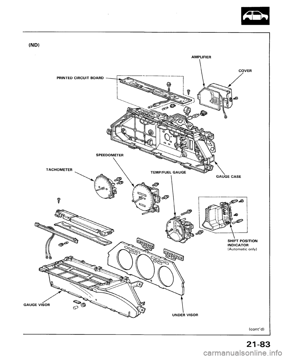 HONDA ACCORD 1986 CA / 3.G Workshop Manual 