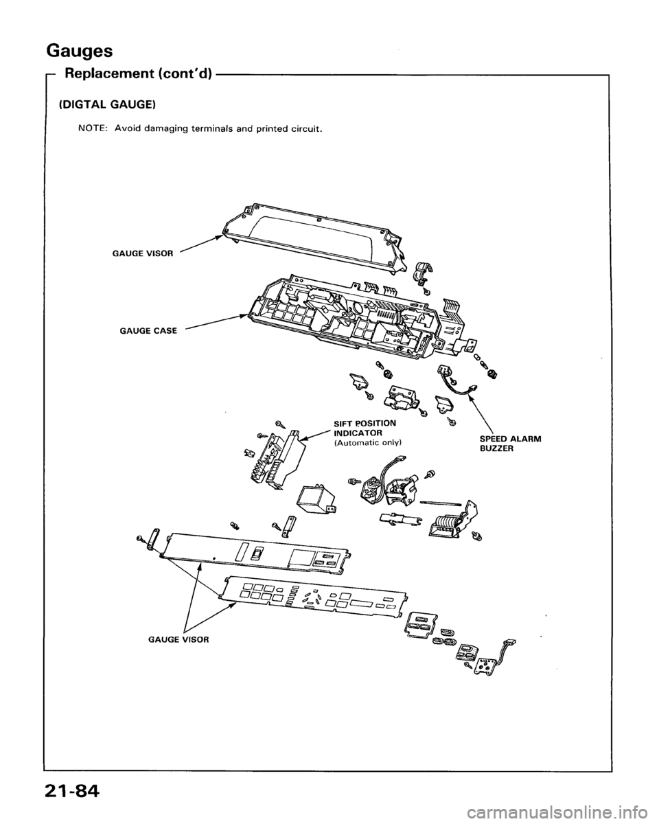 HONDA ACCORD 1986 CA / 3.G Workshop Manual 