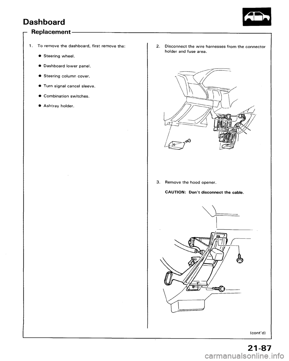 HONDA ACCORD 1986 CA / 3.G Workshop Manual 