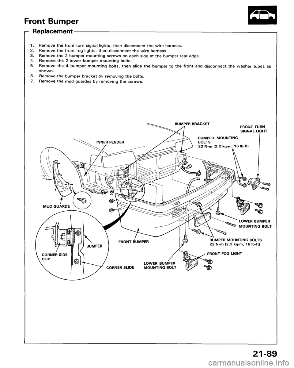 HONDA ACCORD 1986 CA / 3.G Workshop Manual 