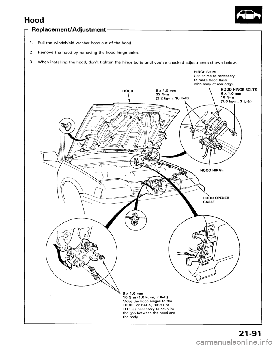 HONDA ACCORD 1986 CA / 3.G Workshop Manual 