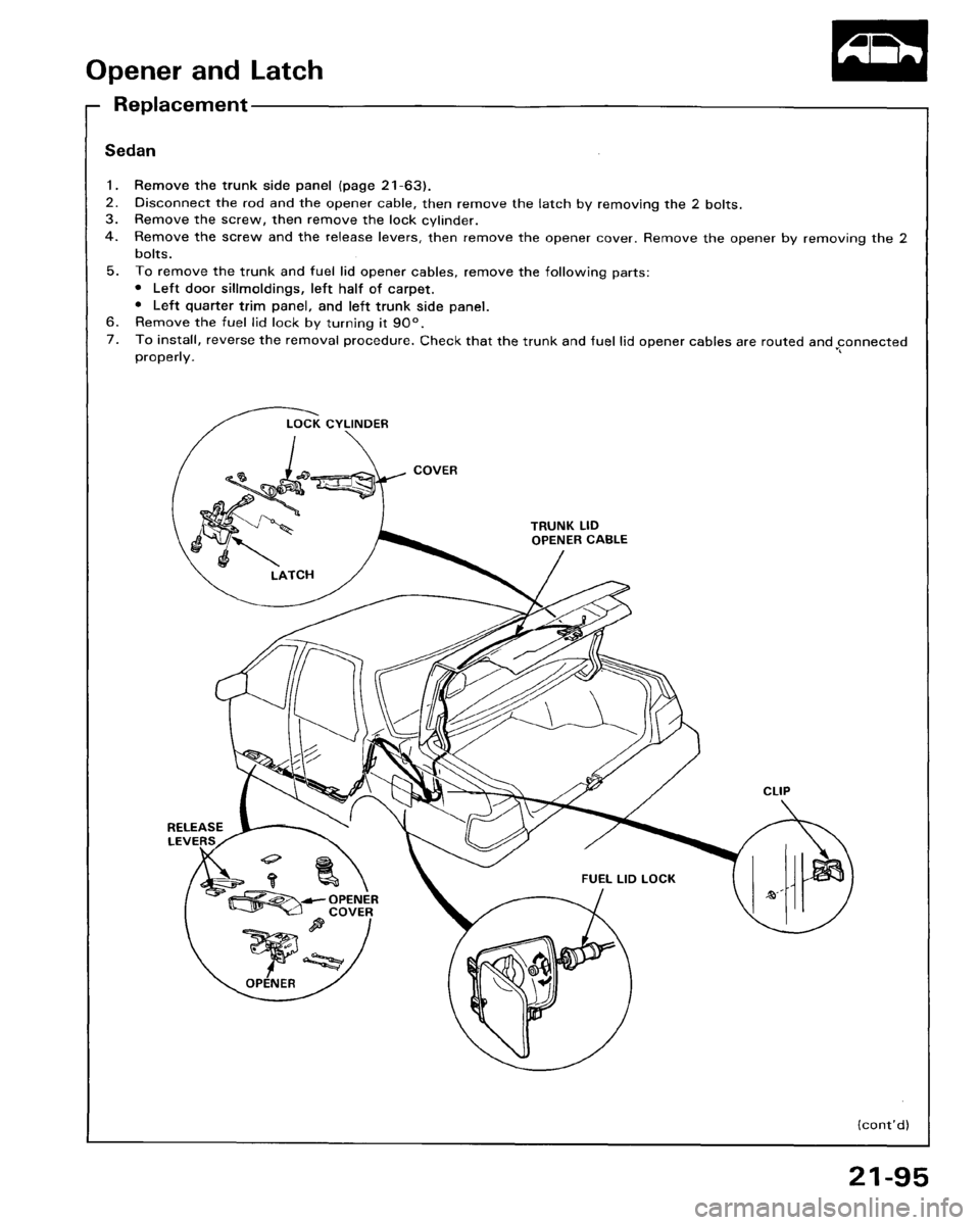 HONDA ACCORD 1986 CA / 3.G Workshop Manual 