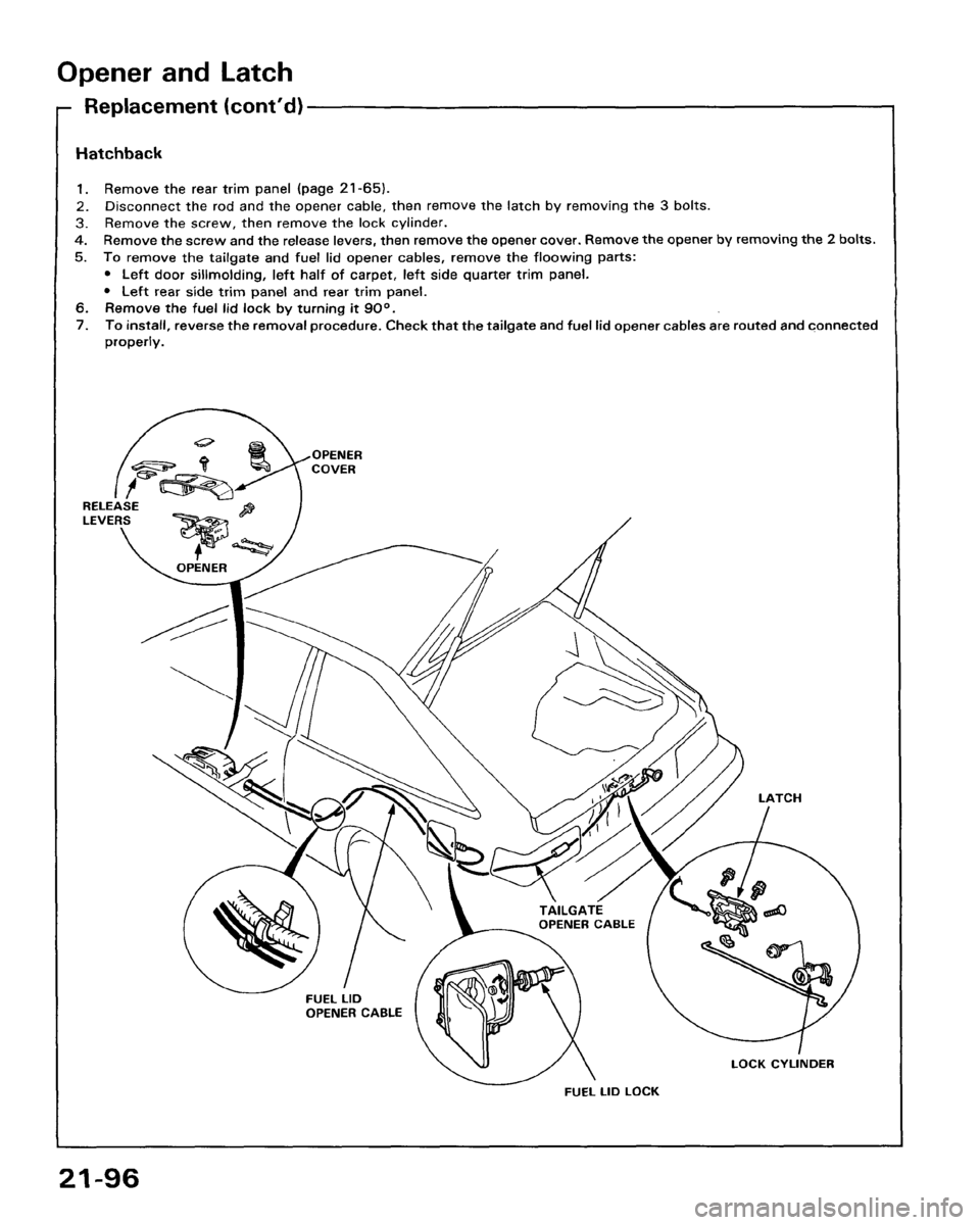 HONDA ACCORD 1986 CA / 3.G Workshop Manual 