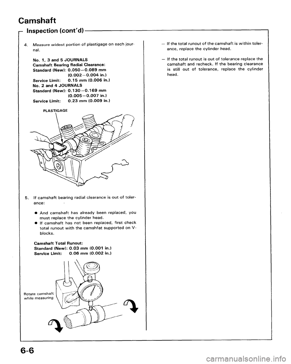 HONDA ACCORD 1986 CA / 3.G Workshop Manual 