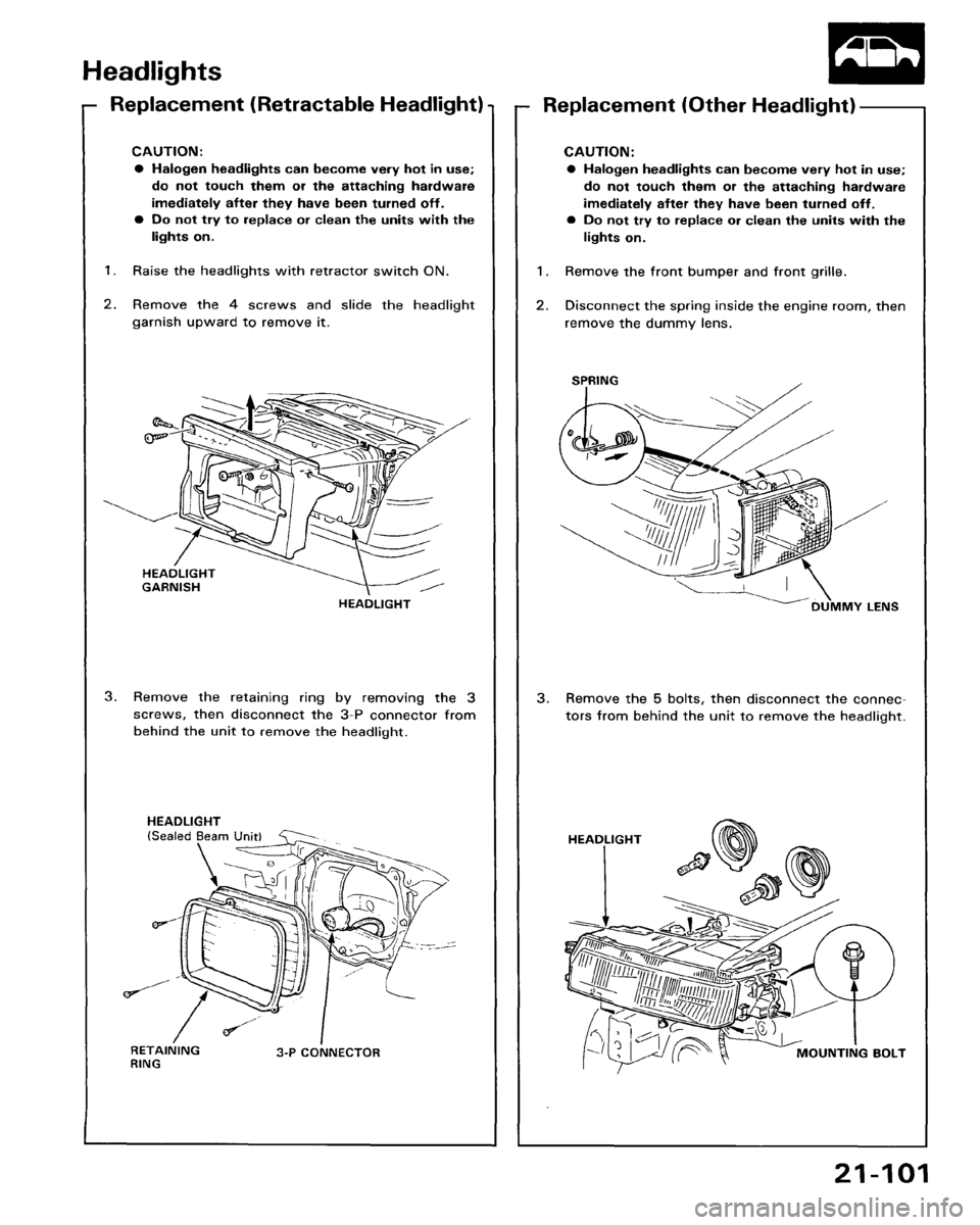 HONDA ACCORD 1986 CA / 3.G Workshop Manual 
