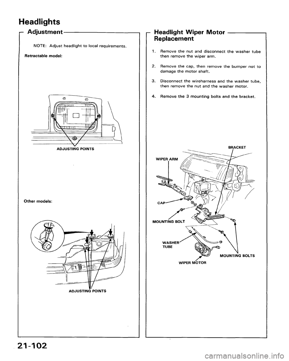 HONDA ACCORD 1986 CA / 3.G Workshop Manual 