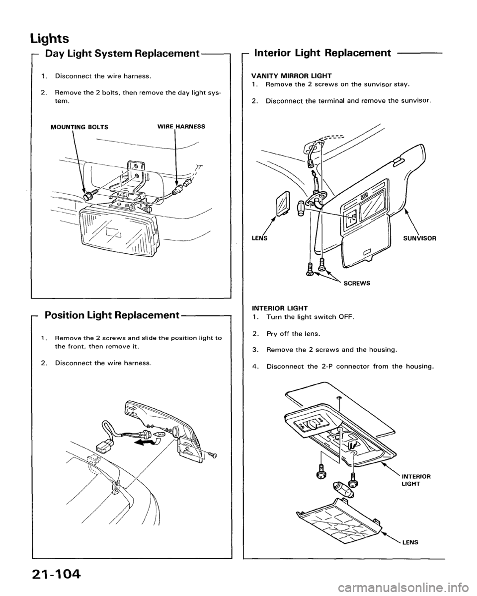 HONDA ACCORD 1986 CA / 3.G Workshop Manual 