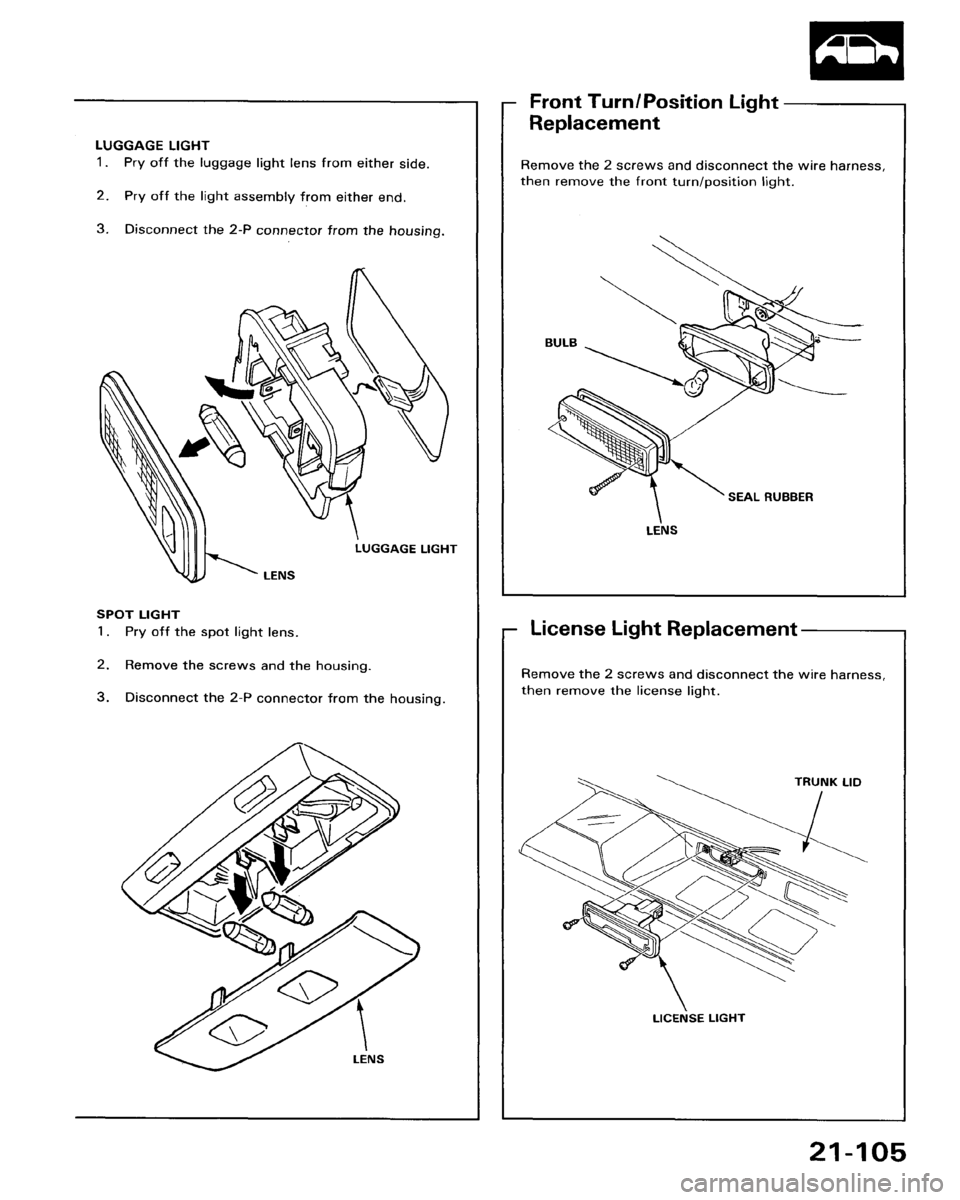 HONDA ACCORD 1986 CA / 3.G Workshop Manual 