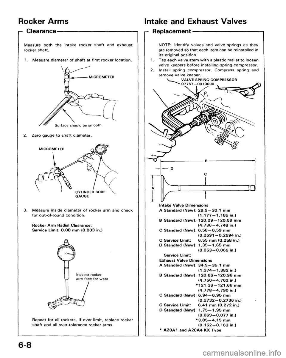 HONDA ACCORD 1986 CA / 3.G Workshop Manual 