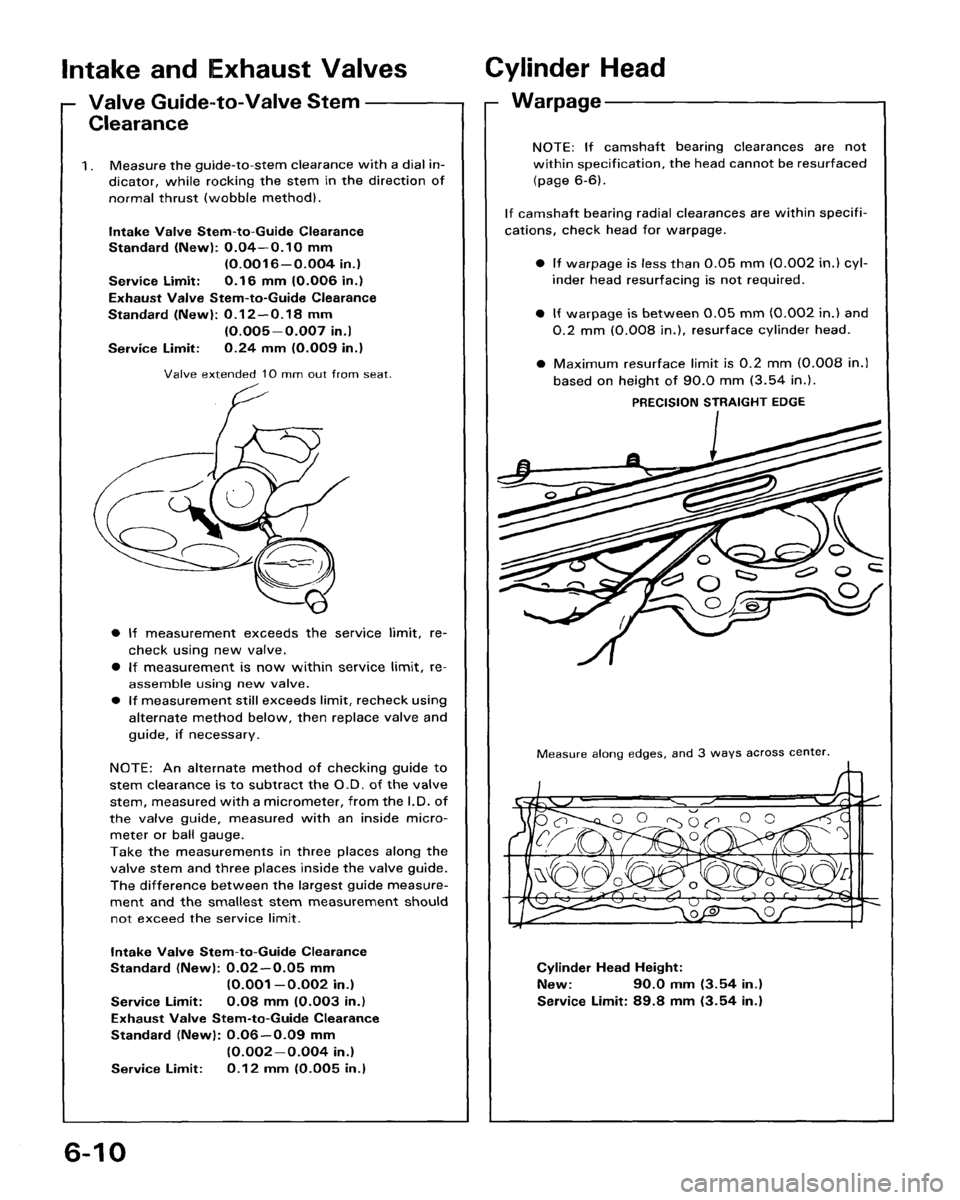 HONDA ACCORD 1986 CA / 3.G Workshop Manual 