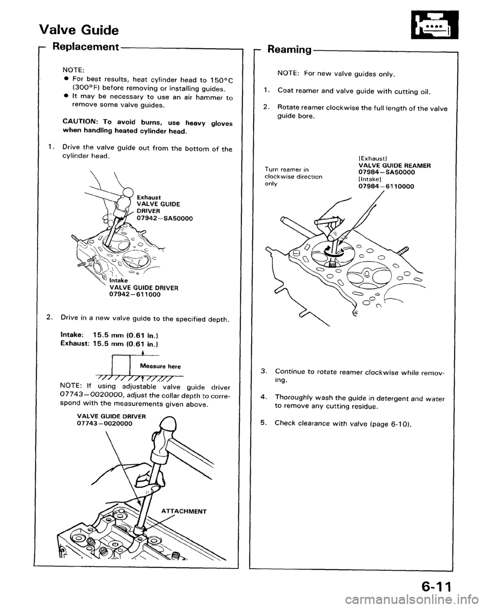 HONDA ACCORD 1986 CA / 3.G Workshop Manual 