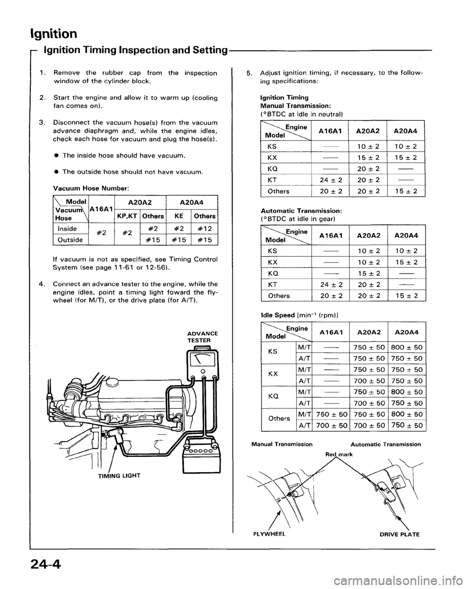 HONDA ACCORD 1986 CA / 3.G Workshop Manual 