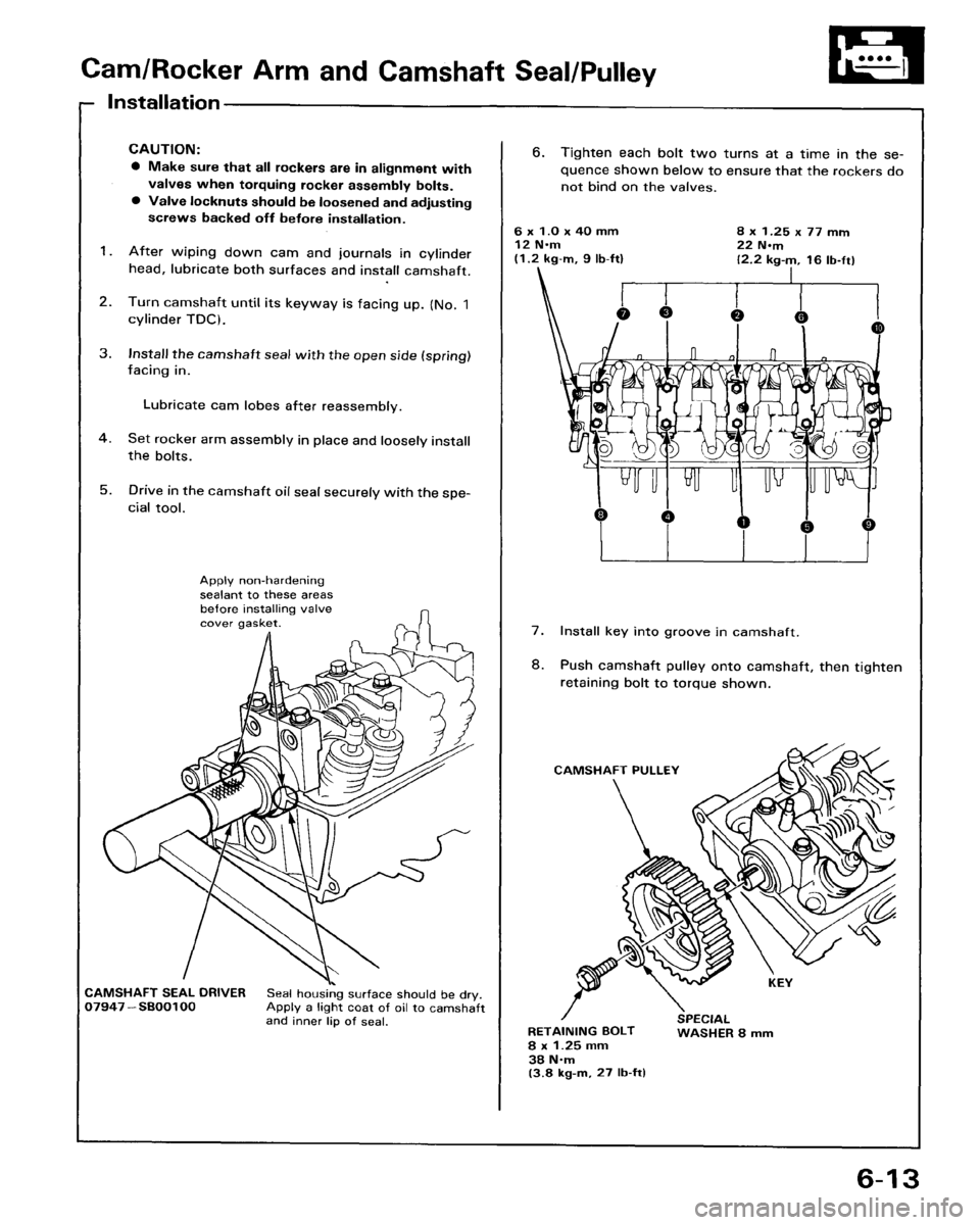 HONDA ACCORD 1986 CA / 3.G Workshop Manual 