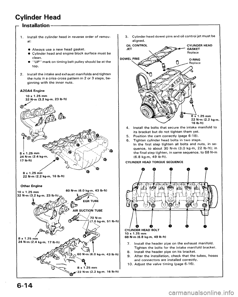 HONDA ACCORD 1986 CA / 3.G Workshop Manual 