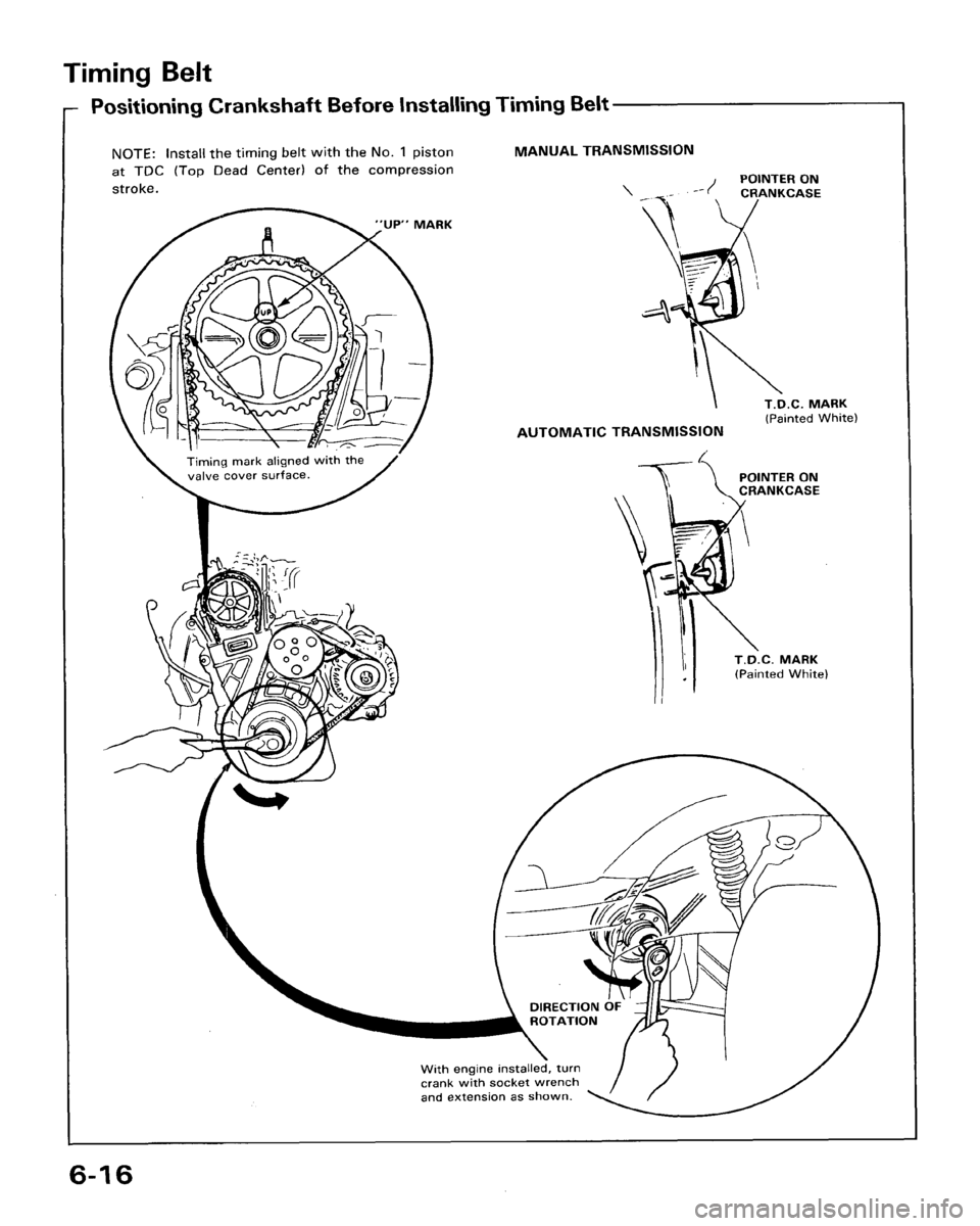 HONDA ACCORD 1986 CA / 3.G Workshop Manual 