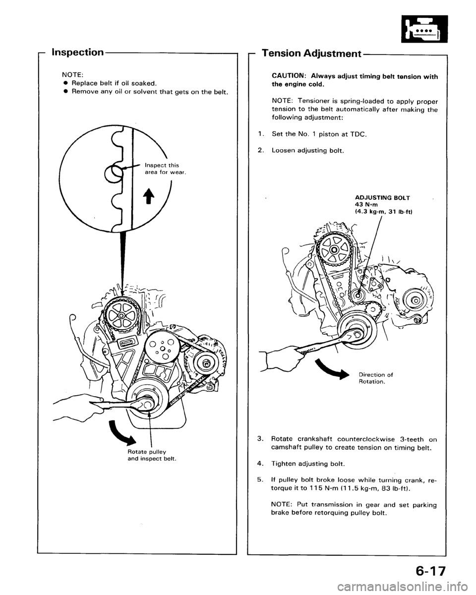 HONDA ACCORD 1986 CA / 3.G Workshop Manual 