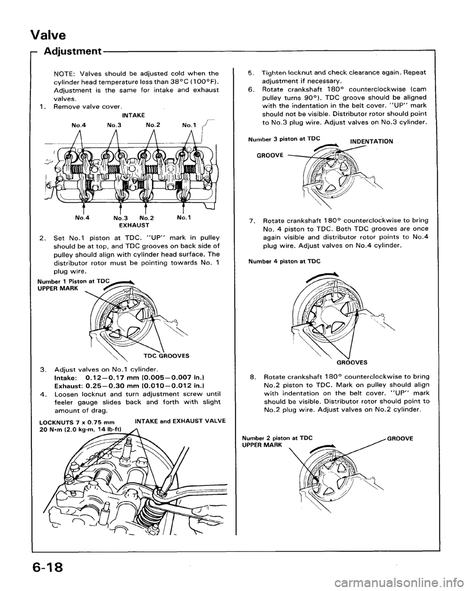 HONDA ACCORD 1986 CA / 3.G Workshop Manual 