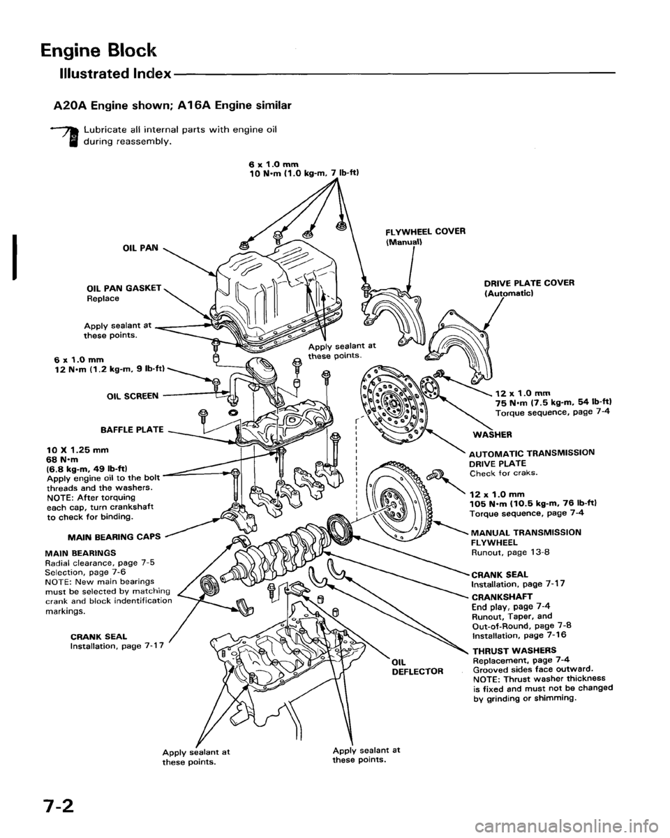 HONDA ACCORD 1986 CA / 3.G Workshop Manual 