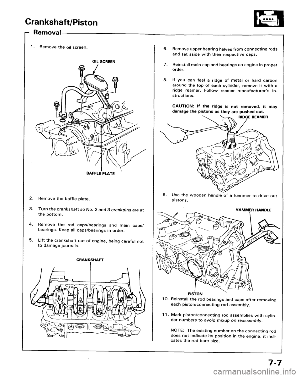 HONDA ACCORD 1986 CA / 3.G Workshop Manual 