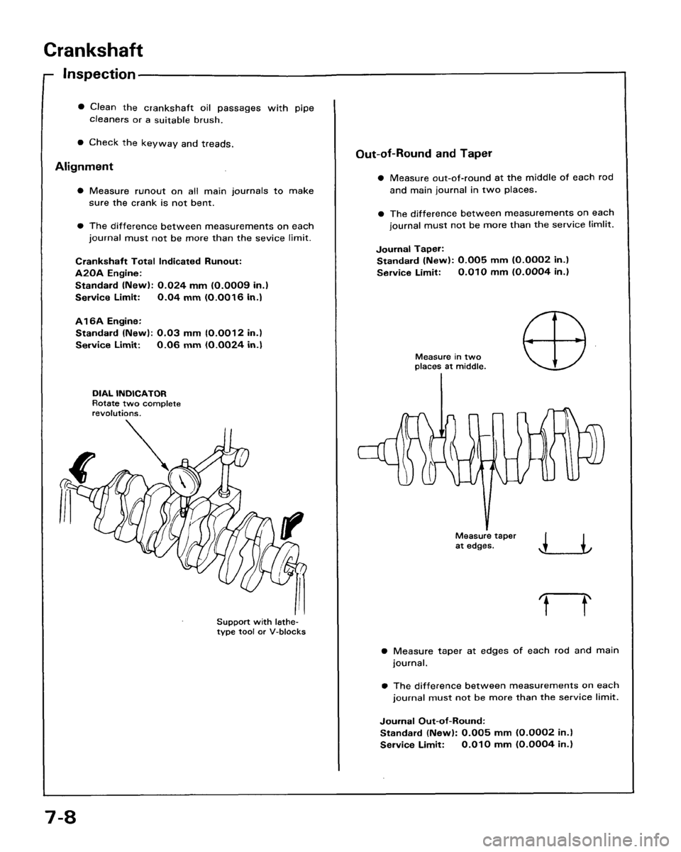 HONDA ACCORD 1986 CA / 3.G Workshop Manual 