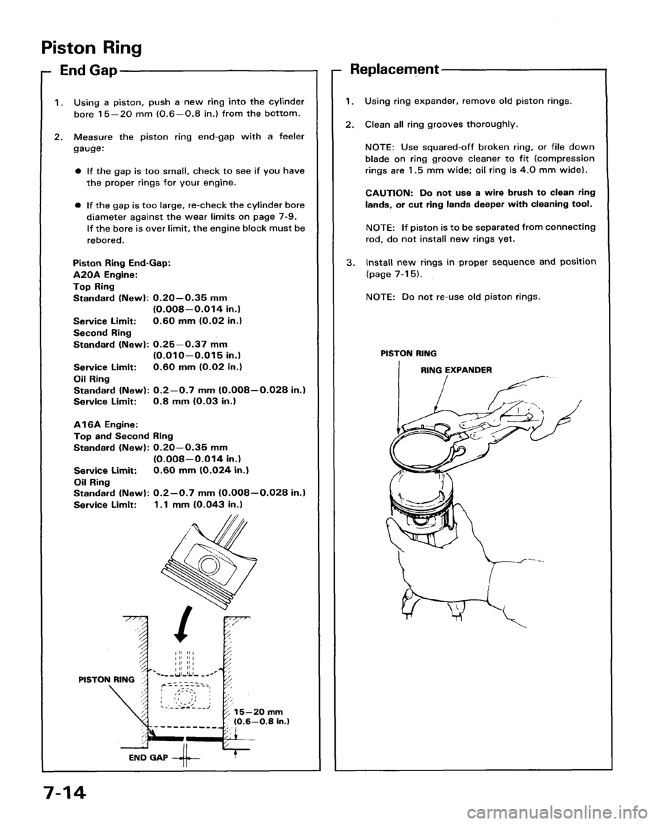 HONDA ACCORD 1986 CA / 3.G Workshop Manual 