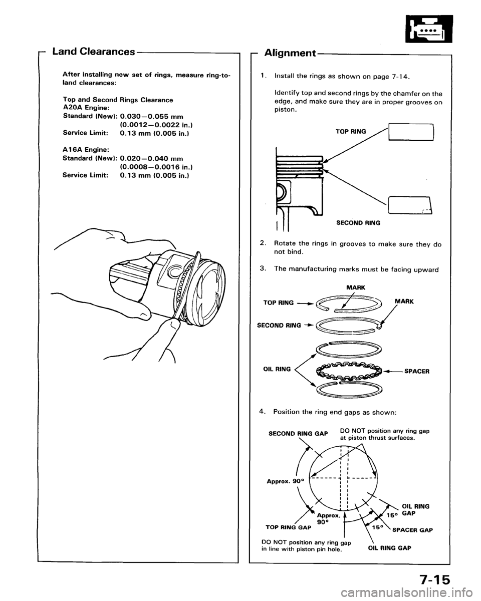 HONDA ACCORD 1986 CA / 3.G Workshop Manual 