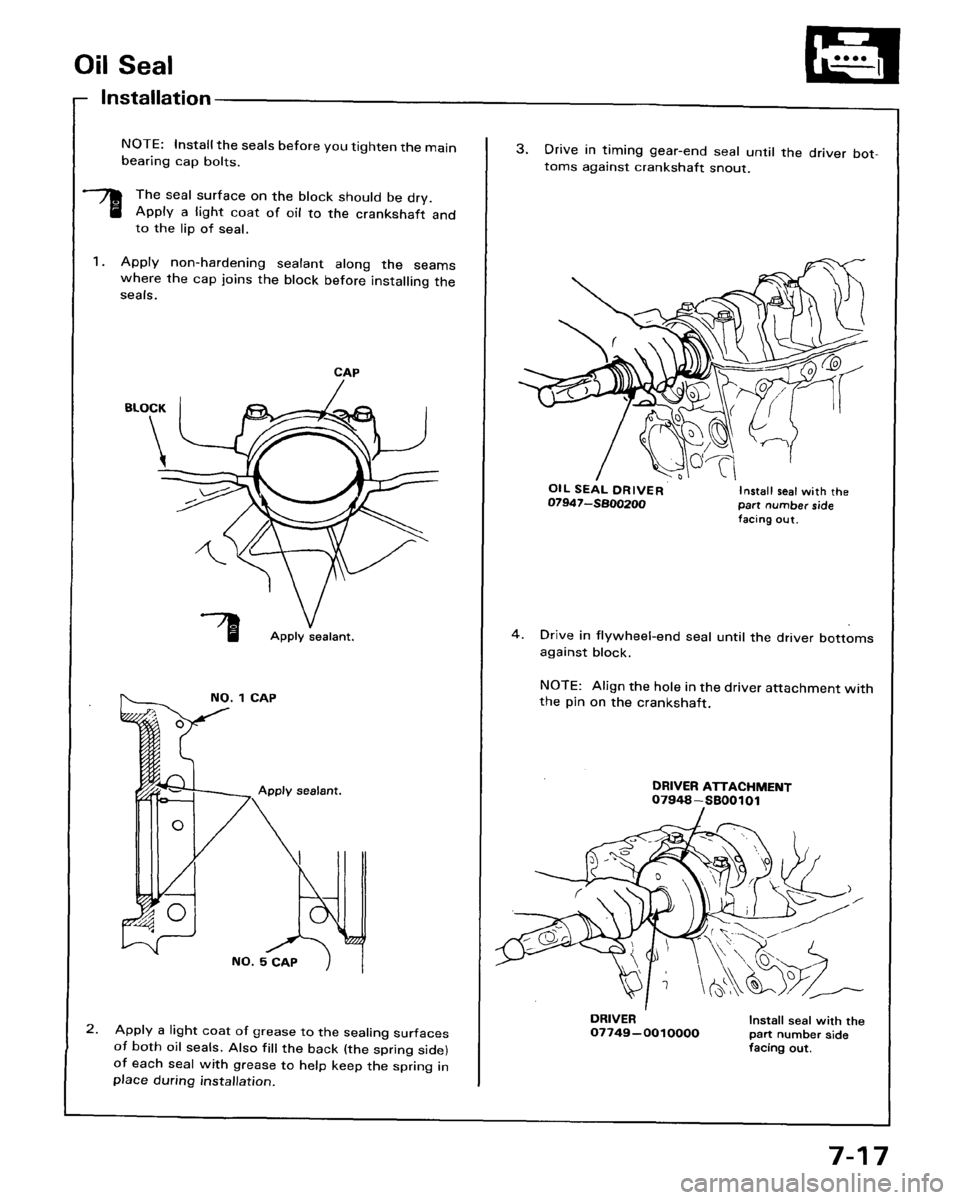 HONDA ACCORD 1986 CA / 3.G Workshop Manual 