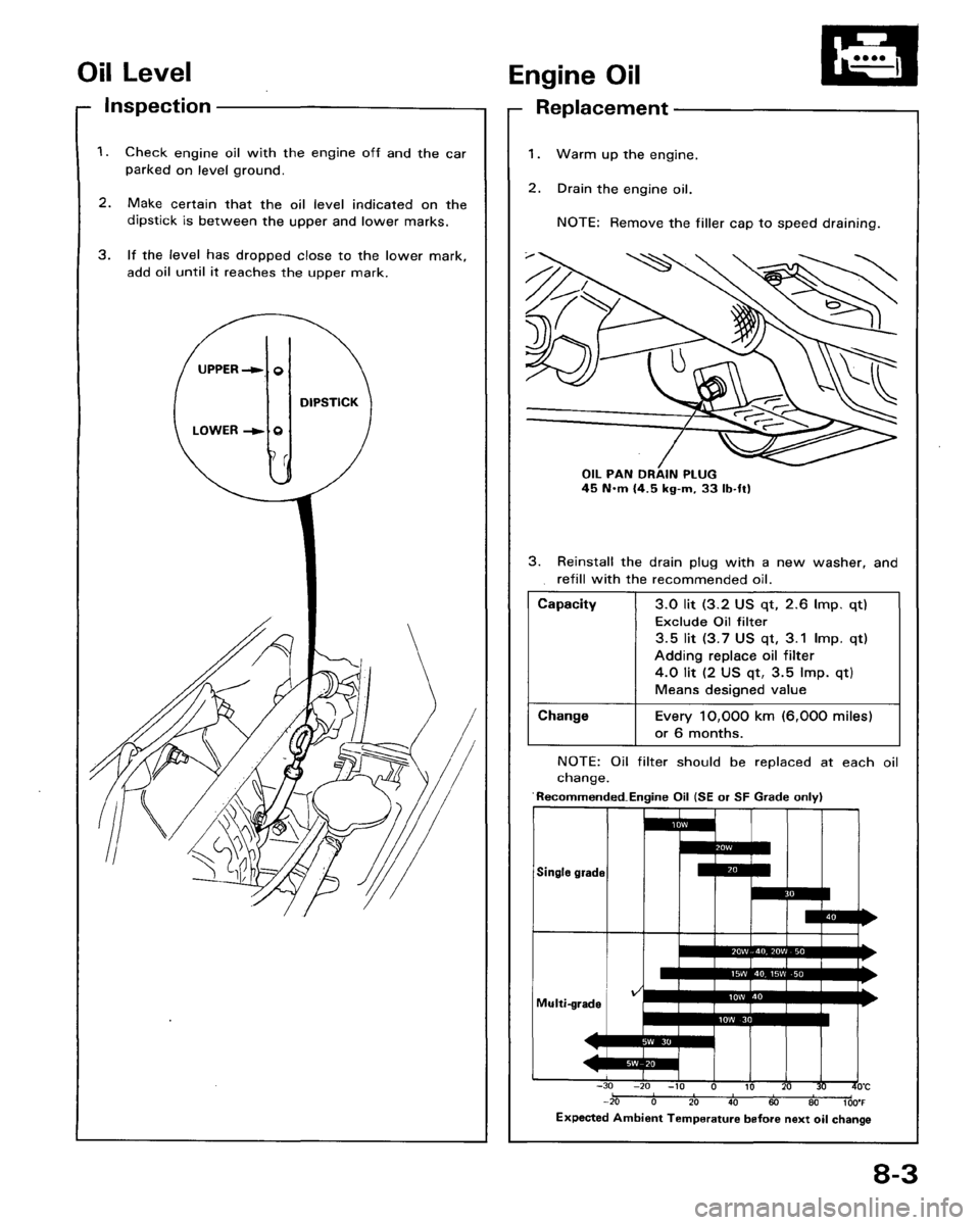 HONDA ACCORD 1986 CA / 3.G Workshop Manual 