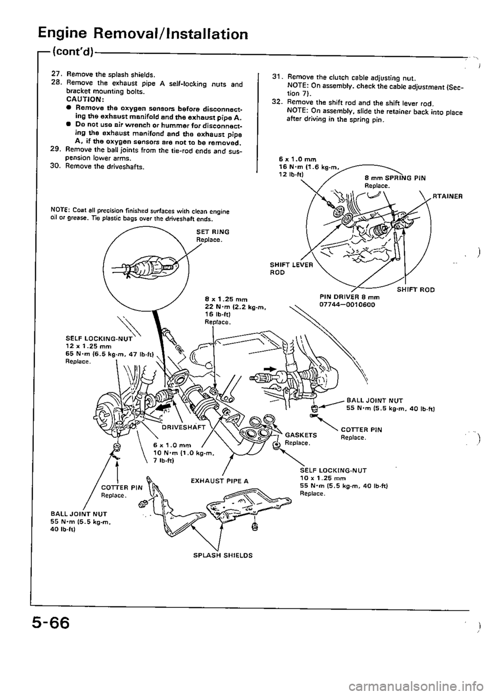 HONDA CIVIC 1990 4.G Supplement Workshop Manual 