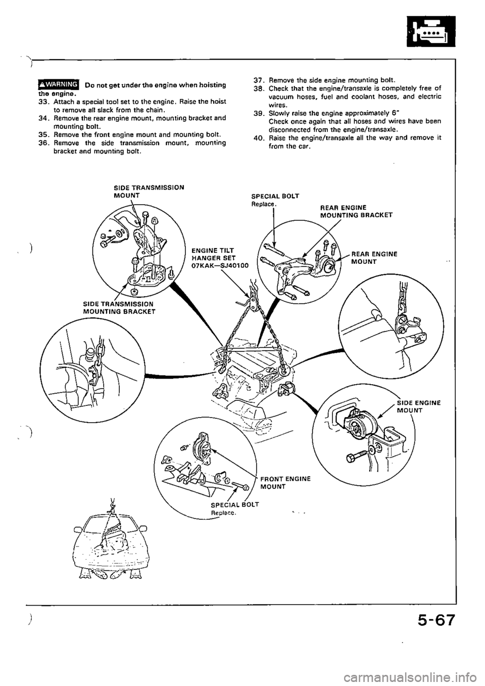 HONDA CIVIC 1990 4.G Supplement Workshop Manual 