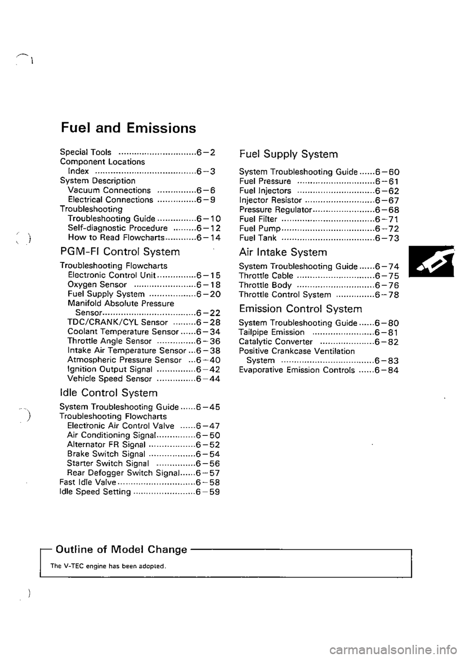 HONDA CIVIC 1990 4.G Supplement Workshop Manual 