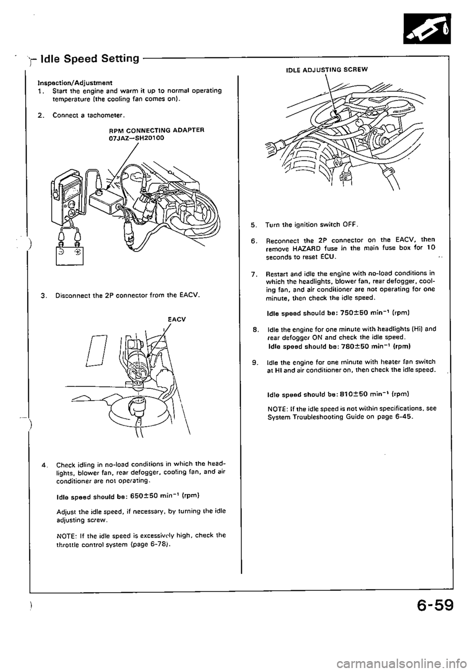 HONDA CIVIC 1990 4.G Supplement Workshop Manual 