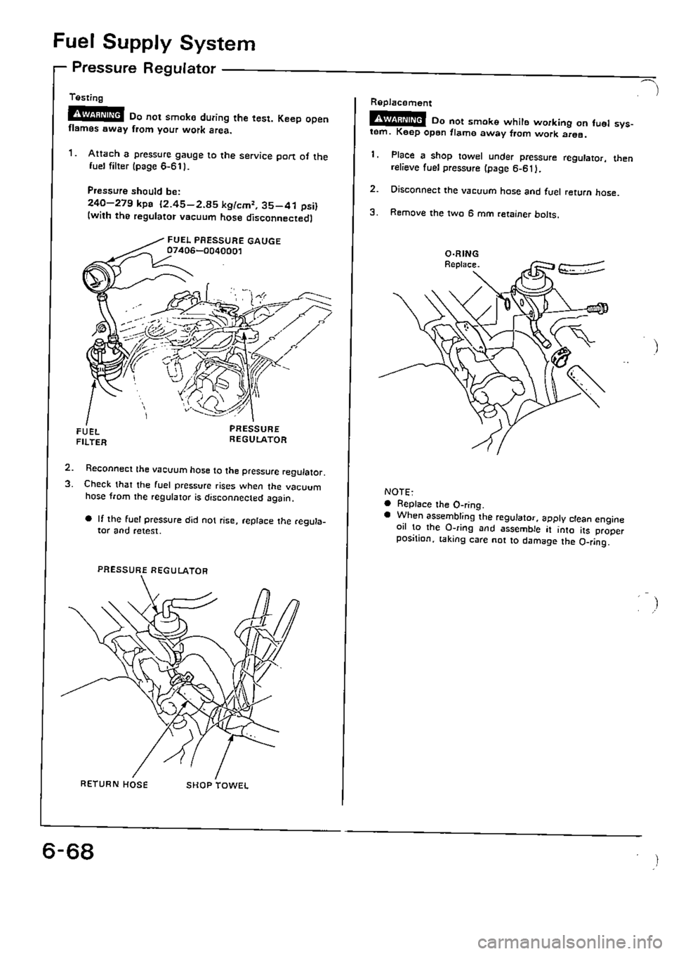 HONDA CIVIC 1990 4.G Supplement Workshop Manual 