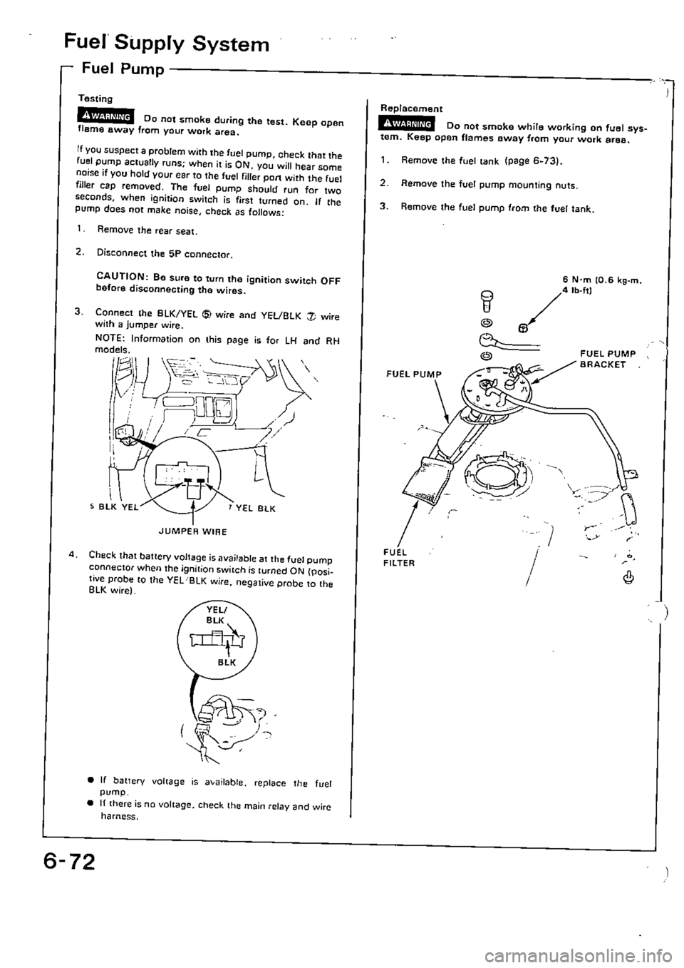 HONDA CIVIC 1990 4.G Supplement Workshop Manual 