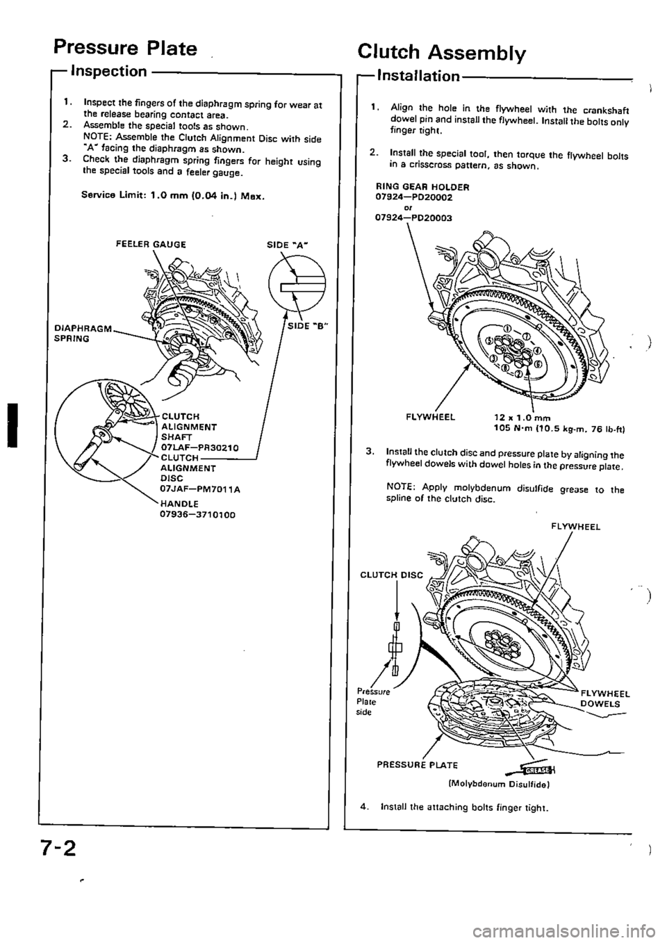 HONDA CIVIC 1990 4.G Supplement Workshop Manual 