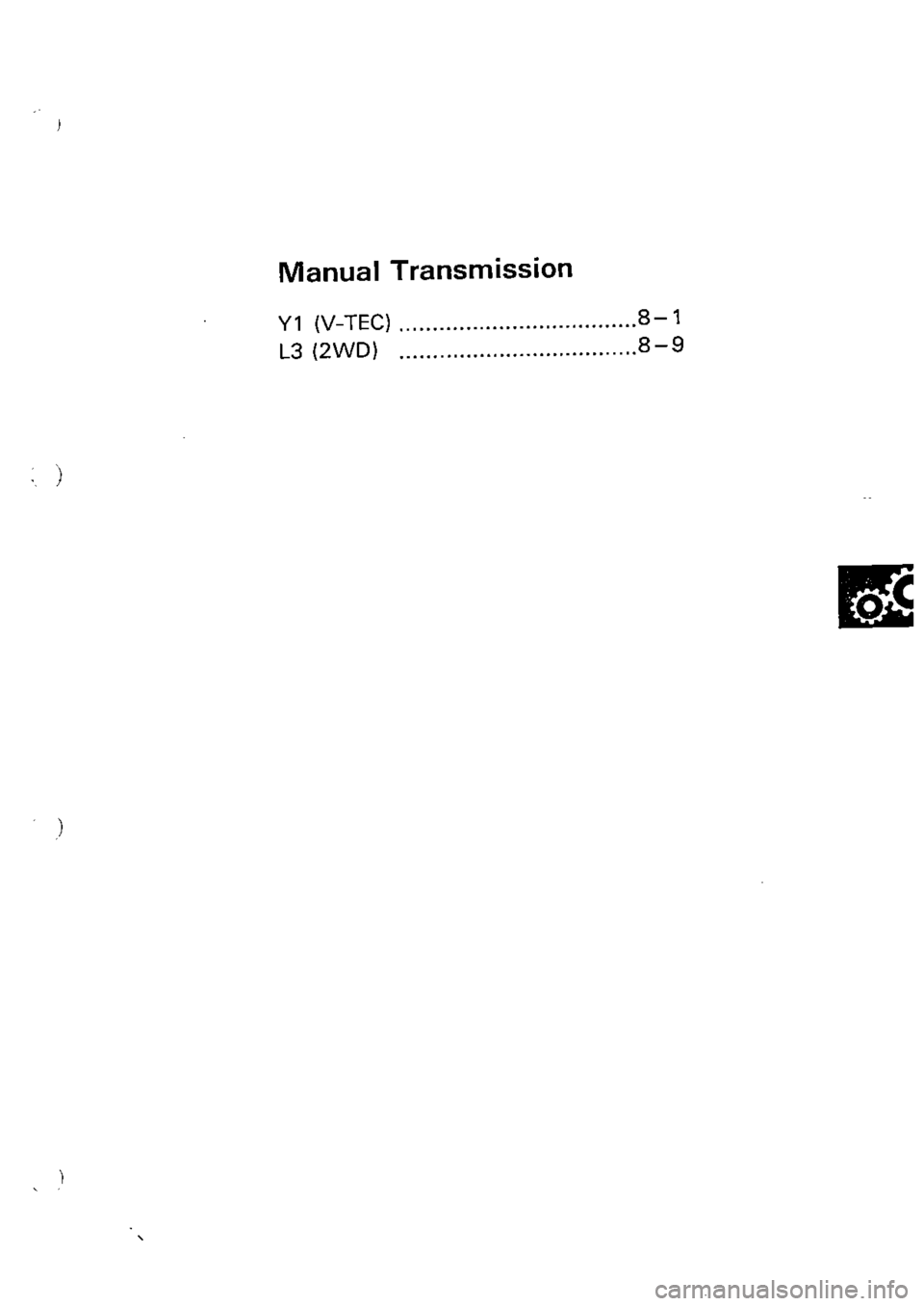 HONDA CIVIC 1990 4.G Supplement Workshop Manual 