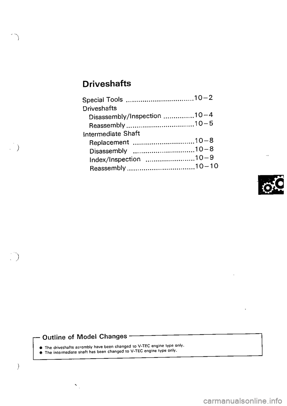 HONDA CIVIC 1990 4.G Supplement Workshop Manual 