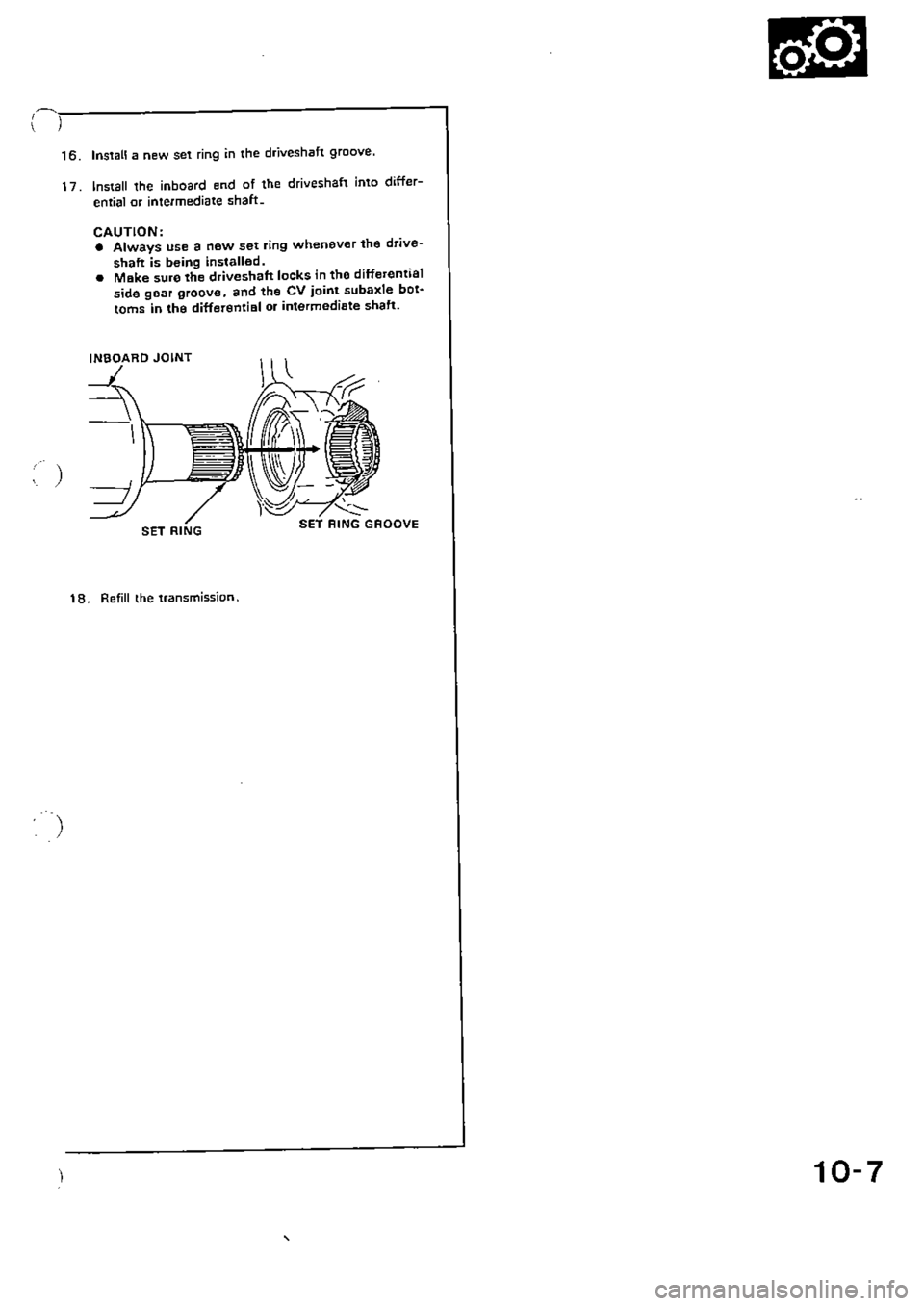 HONDA CIVIC 1990 4.G Supplement Workshop Manual 