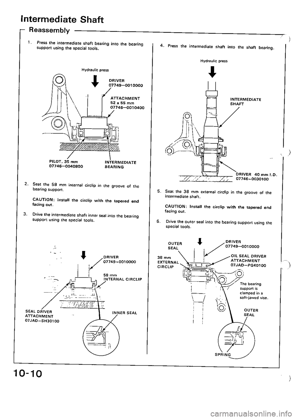 HONDA CIVIC 1989 4.G Supplement Workshop Manual 