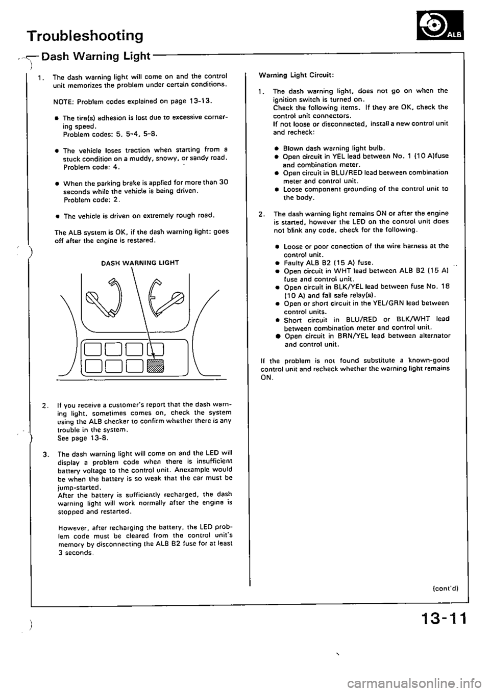 HONDA CIVIC 1990 4.G Supplement Workshop Manual 