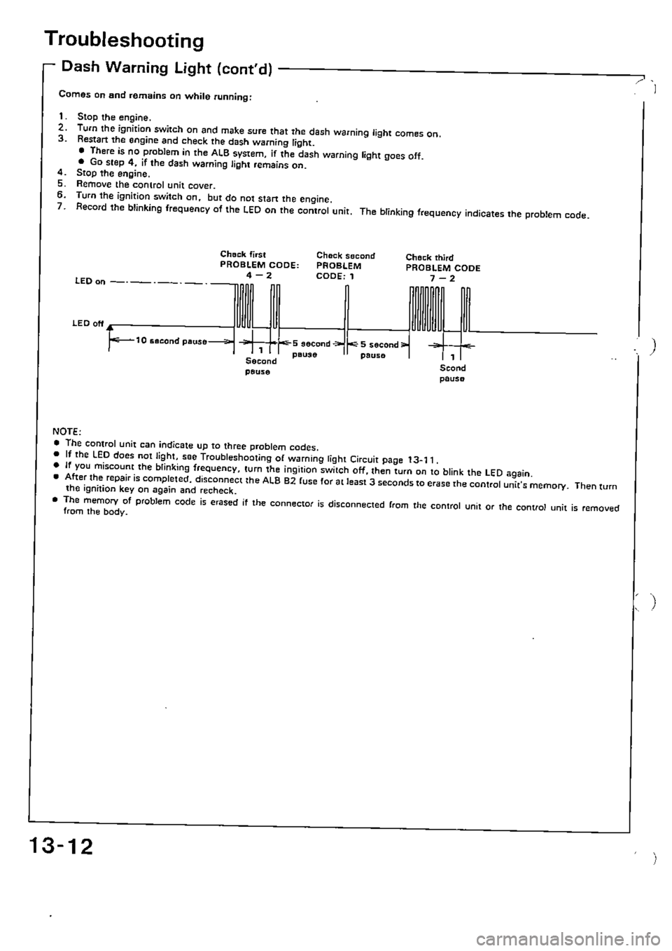 HONDA CIVIC 1990 4.G Supplement Workshop Manual 