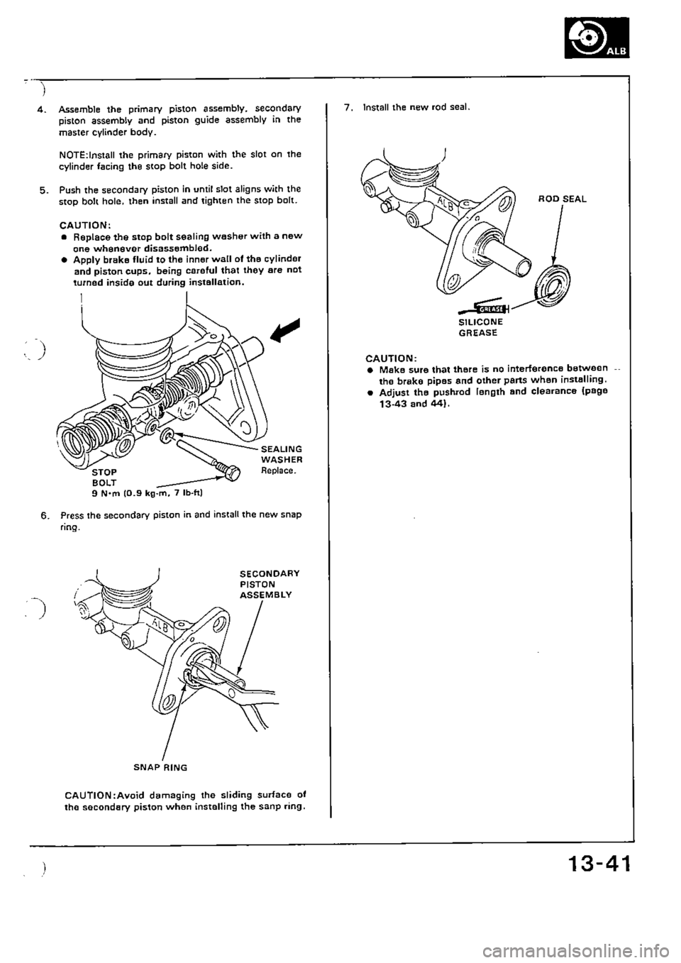 HONDA CIVIC 1990 4.G Supplement Workshop Manual 