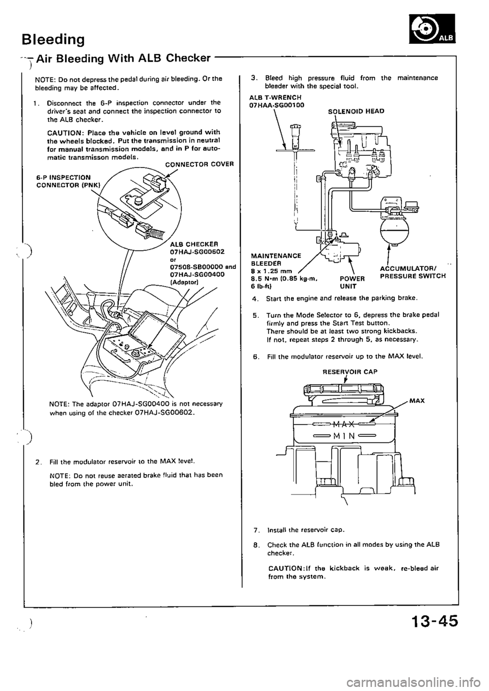 HONDA CIVIC 1990 4.G Supplement Workshop Manual 