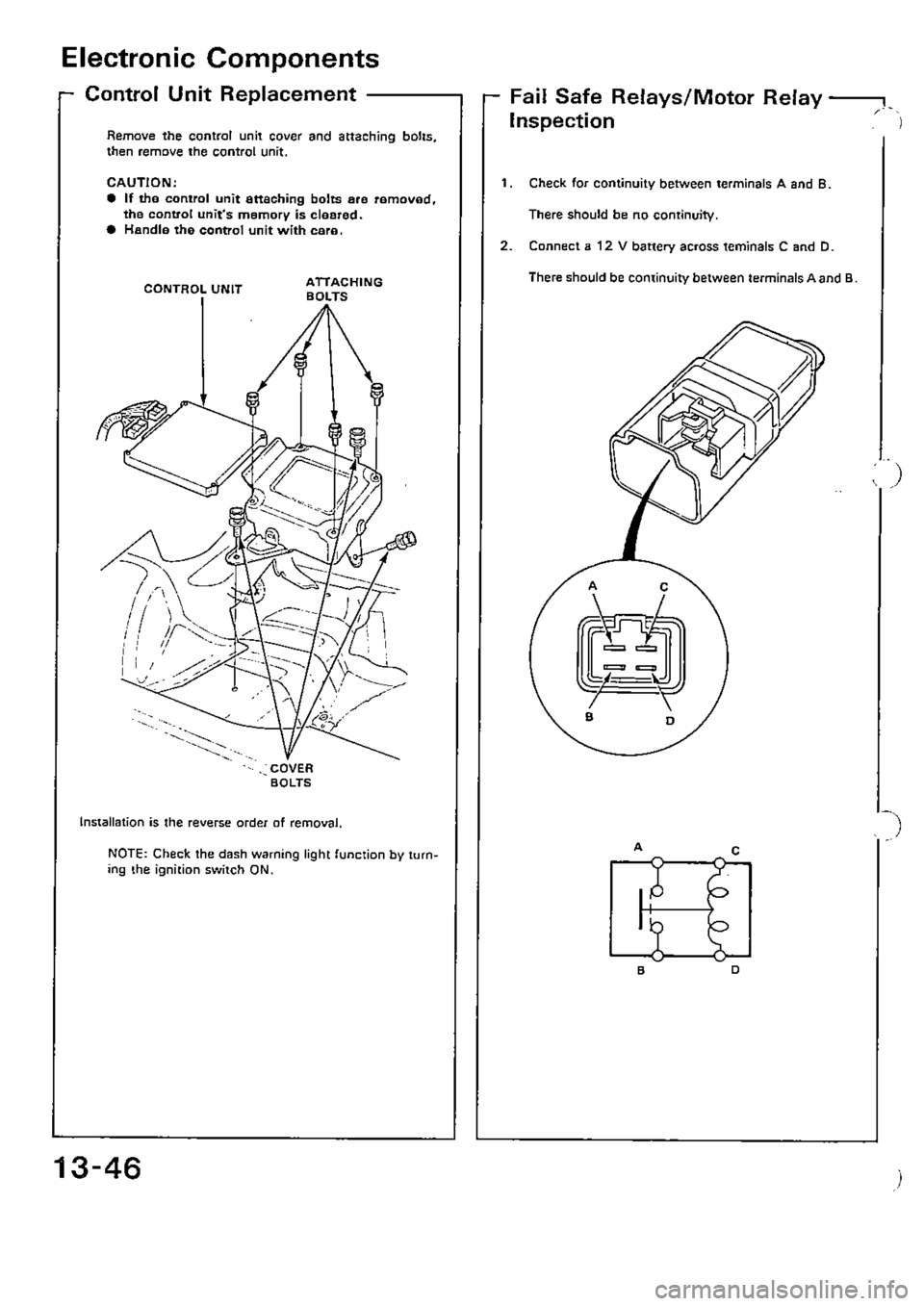 HONDA CIVIC 1990 4.G Supplement Workshop Manual 