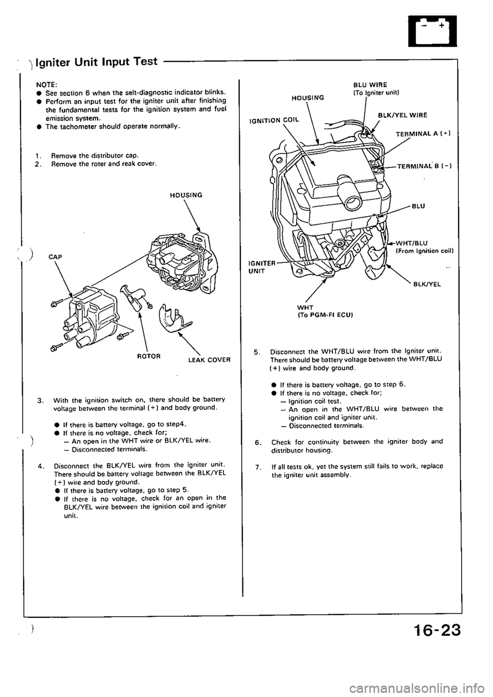 HONDA CIVIC 1990 4.G Supplement Workshop Manual 